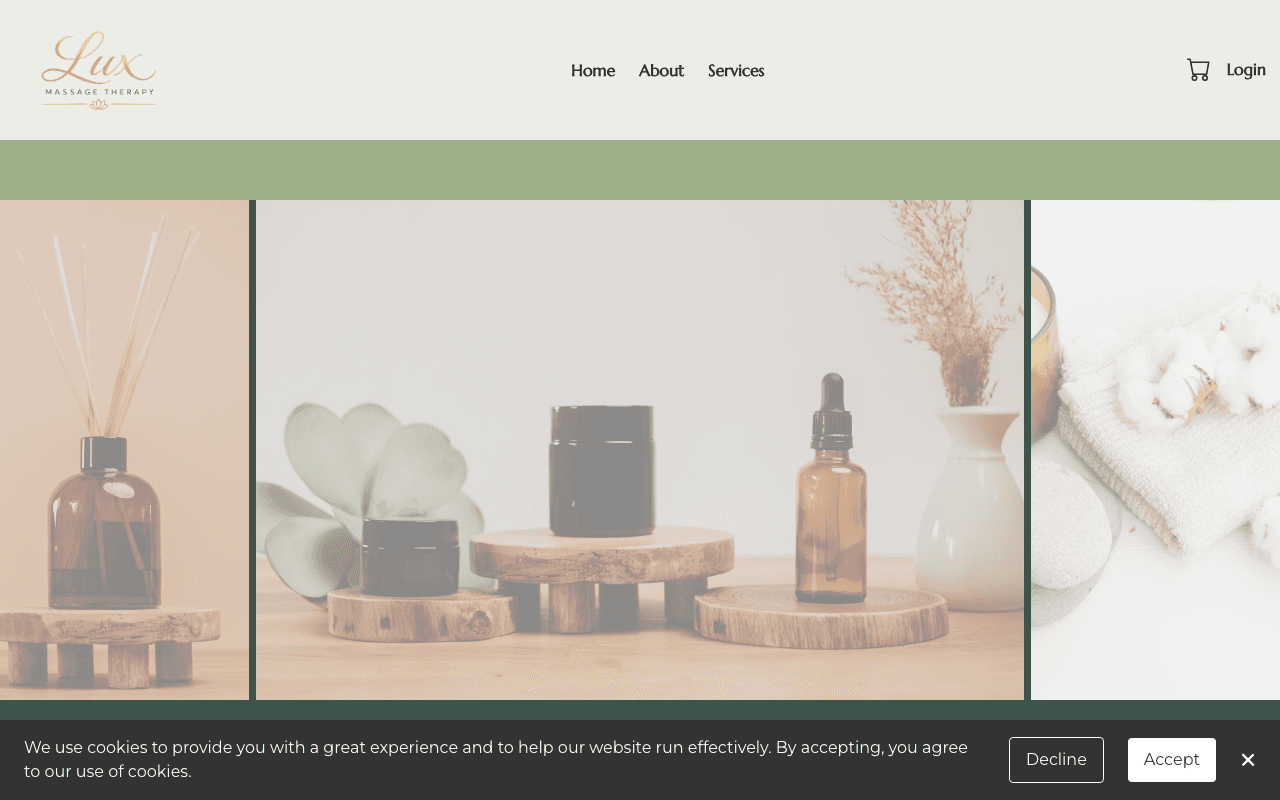 Lux Massage Therapy Vagaro page on desktop