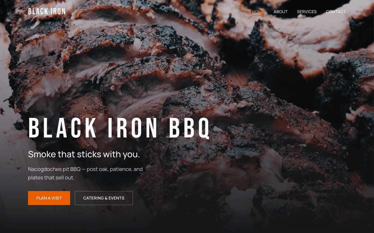 BBQ Business website preview